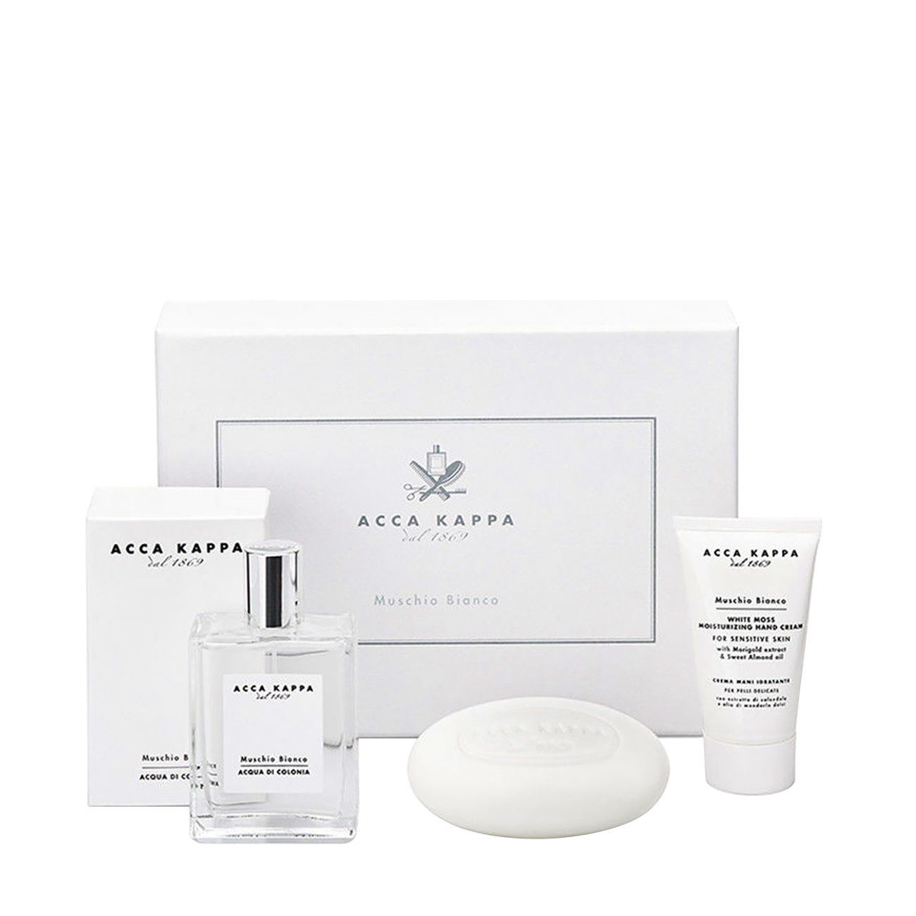 Set parfumuri Acca Kappa MUSCHIO BIANCO – WHITE MOSS SET 325ml cu comanda online