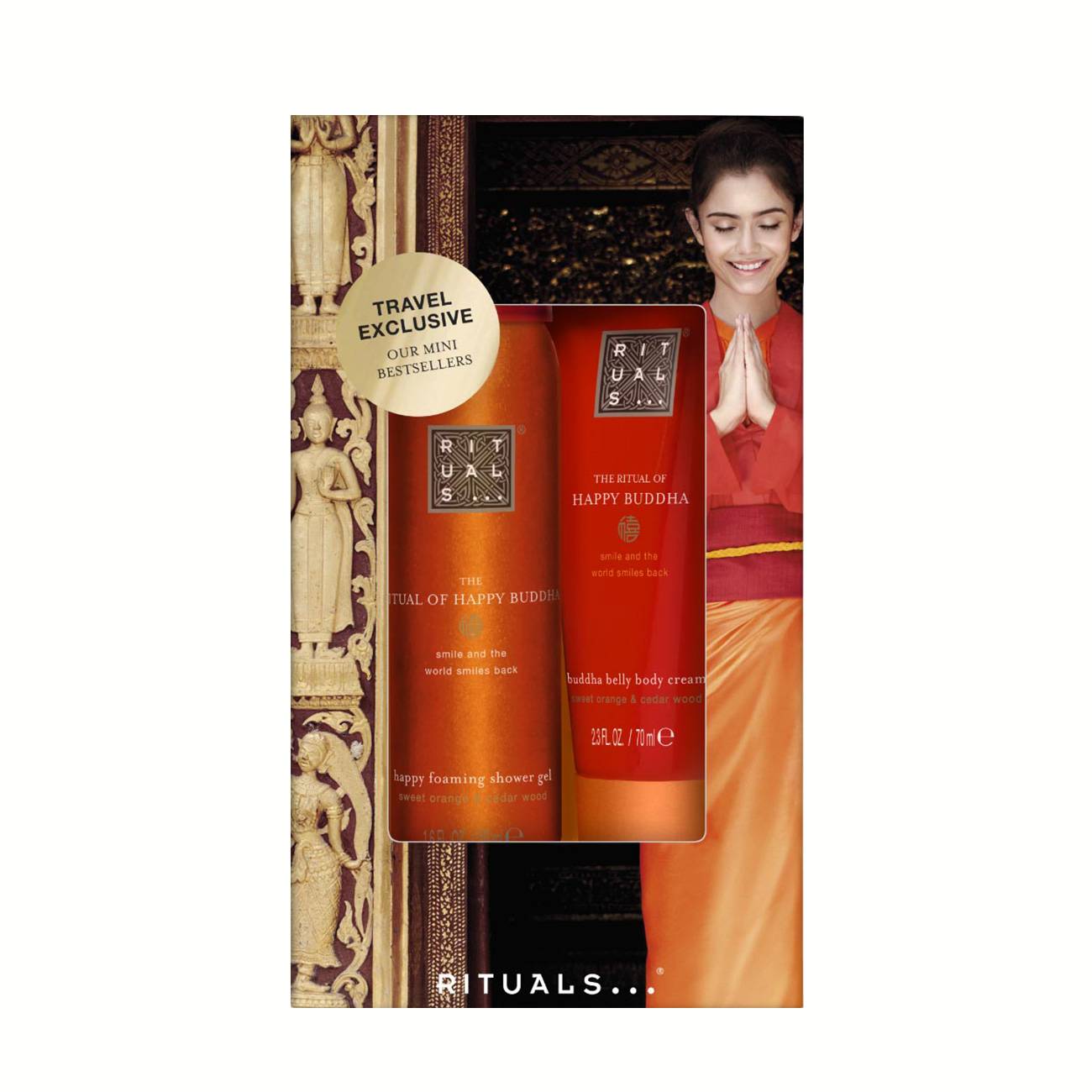 Set parfumuri Rituals HAPPY BUDDHA MINI TRAVEL SET 120ml cu comanda online