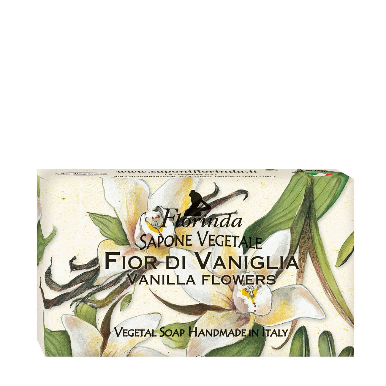 Produs pentru baie Florinda VEGETAL SOAP HANDMADE WITH VANILLA FLOWERS 100gr cu comanda online